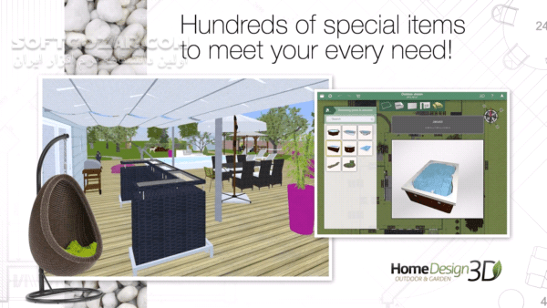 دانلود Home Design 3D Outdoor/Garden 4.1.2 Full for Android +4.0 - دانلود کامل‌ترین برنامه برای طراحی فضای بیرونی ساختمان، فضای سبز و باغ برای اندروید - سافت گذر