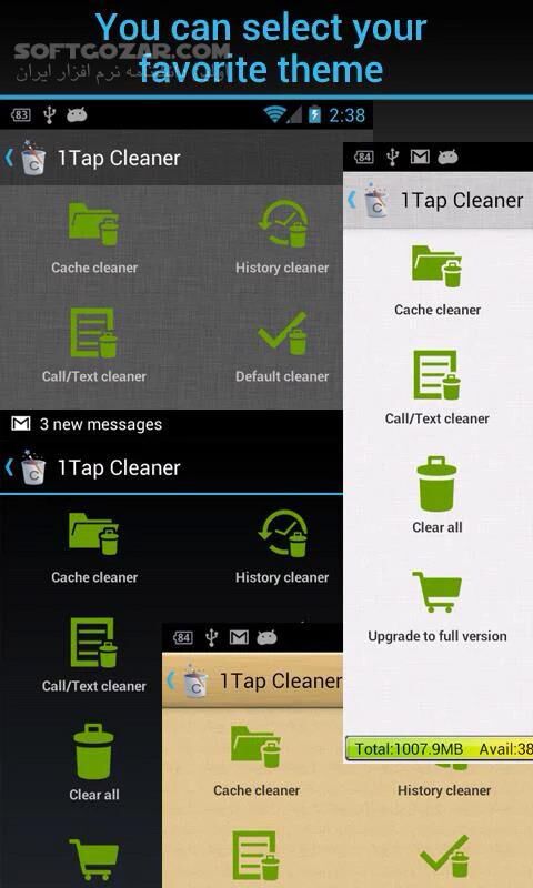 دانلود 1Tap Cleaner Pro 4.52 for Android +4.1 - دانلود پاکسازی با یک کلیک برای اندروید - سافت گذر