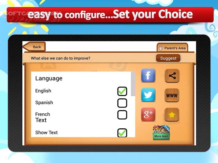 دانلود ABC for kids 3.2 for Android +2.3 - دانلود آموزش حروف انگلیسی برای بچه ها برای اندروید - سافت گذر