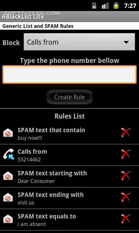 دانلود ABlackList 2.99 for Android - دانلود لیست سیاه تماس و پیام برای اندروید - سافت گذر