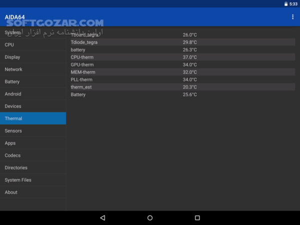 دانلود AIDA64 Premium 2.16 for Android +4.4 - دانلود نمایش اطلاعات سخت افزار برای اندروید - سافت گذر