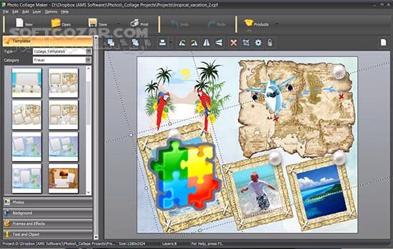 دانلود AMS Photo Collage Maker 9.35 - دانلود ساخت کلاژ - سافت گذر