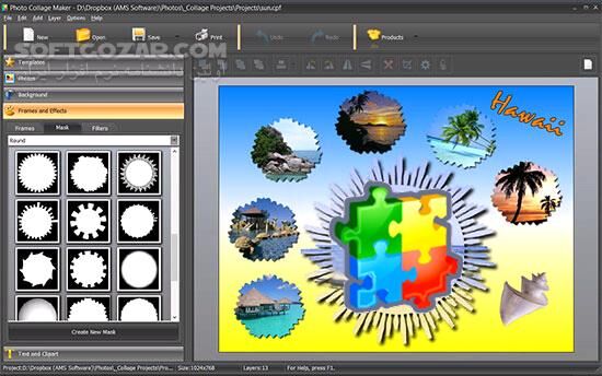 دانلود AMS Photo Collage Maker 9.35 - دانلود ساخت کلاژ - سافت گذر