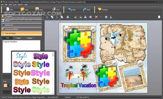 دانلود AMS Photo Collage Maker 9.35 - دانلود ساخت کلاژ - سافت گذر