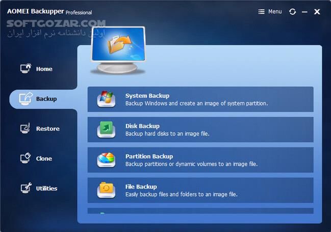 دانلود AOMEI Backupper 8.1.0 Technician Plus + WinPE ISO - دانلود پشتیبان گیری از هارد و پارتیشن بکاپر - سافت گذر