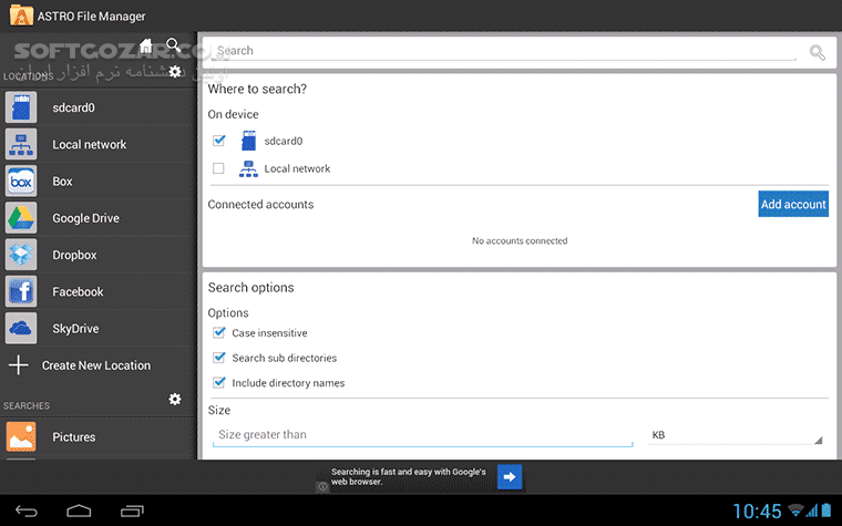 دانلود ASTRO File Manager Pro 5.0.0 / 8.10.1 for Android +2.3 - دانلود مدیریت فایل استرو برای اندروید - سافت گذر