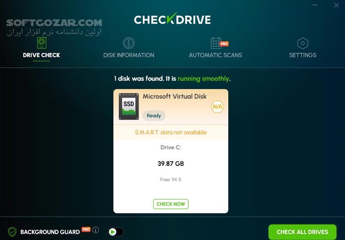 دانلود Abelssoft CheckDrive 2026 7.0 - دانلود عیب‌یابی و تعمیر هارد دیسک - سافت گذر