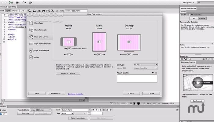 دانلود Adobe Dreamweaver CC 2014 v14.0 - دانلود نسخه 14 نهایی نرم افزار دریم ویور جهت طراحی سایت و وبلاگ ( قالب ) - سافت گذر