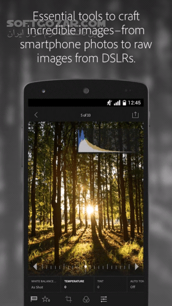 دانلود AdobePhotoshop Lightroom 10.3.2 for Android +4.1 - دانلود فتوشاپ لایت روم برای اندروید - سافت گذر