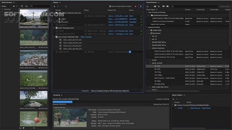 دانلود Adobe Media Encoder CC 2018 v12.1.2.69 x64 + 2017 + Mac + Portable - دانلود مبدل انواع ویدئو ادوب مدیا انکودر - سافت گذر