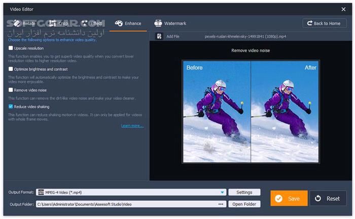 دانلود Aiseesoft Video Editor 1.0.30 - دانلود ویرایشگر ویدئو - سافت گذر