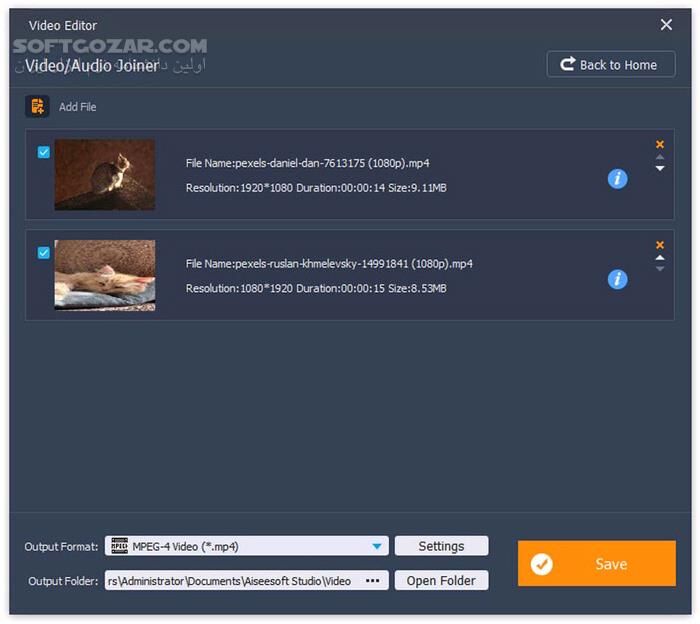 دانلود Aiseesoft Video Editor 1.0.30 - دانلود ویرایشگر ویدئو - سافت گذر