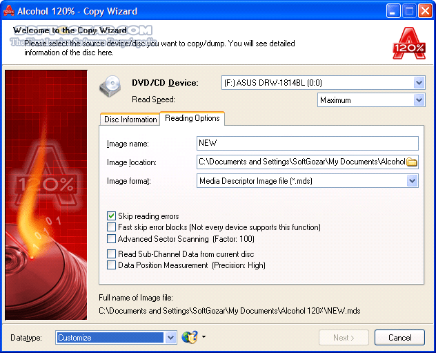 دانلود Alcohol 120% v2.1.1.2201 - دانلود درایو مجازی و رایت DVD - سافت گذر