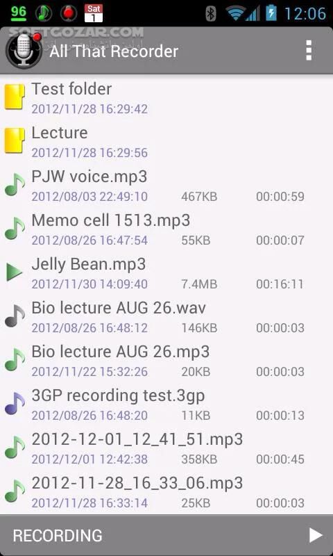 دانلود All That Recorder 3.8.8 for Android +2.2 - دانلود ضبط صوت برای اندروید - سافت گذر