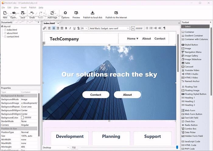 دانلود Ambiera RocketCake Professional 6.4.1 - دانلود طراحی سایت بدون کدنویسی - سافت گذر