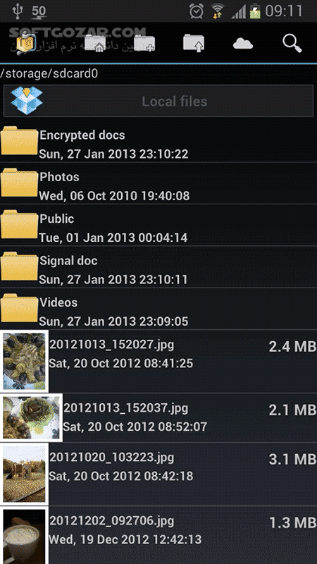 دانلود AndroZip File Manager 4.7.2 for Android +2.2 - دانلود نمایش و فشرده سازی فایلها برای اندروید - سافت گذر
