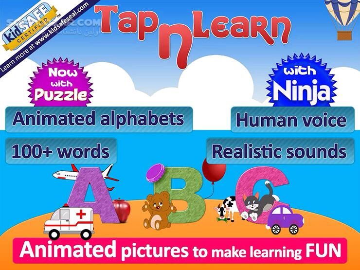 دانلود Animated alphabet for kids,ABC 3.3 for Android +2.3 - دانلود آموزش و بازی یادگیری زبان انگلیسی برای کودکان برای اندروید - سافت گذر