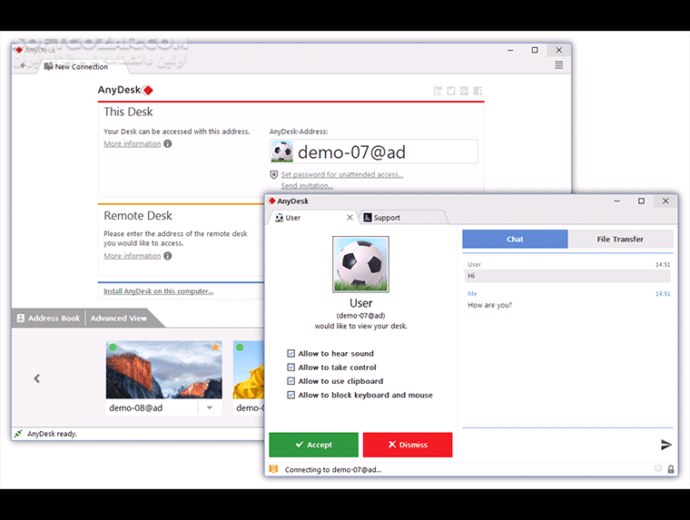 دانلود AnyDesk 9.6.9 Final Win/Mac/Linux - دانلود انی دسک نرم‌افزار کنترل از راه دور کامپیوتر - سافت گذر