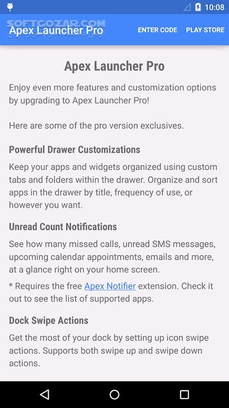 دانلود Apex Launcher Pro 4.9.25 for Android +4.0 - دانلود لانچر ساده اندروید برای اندروید - سافت گذر