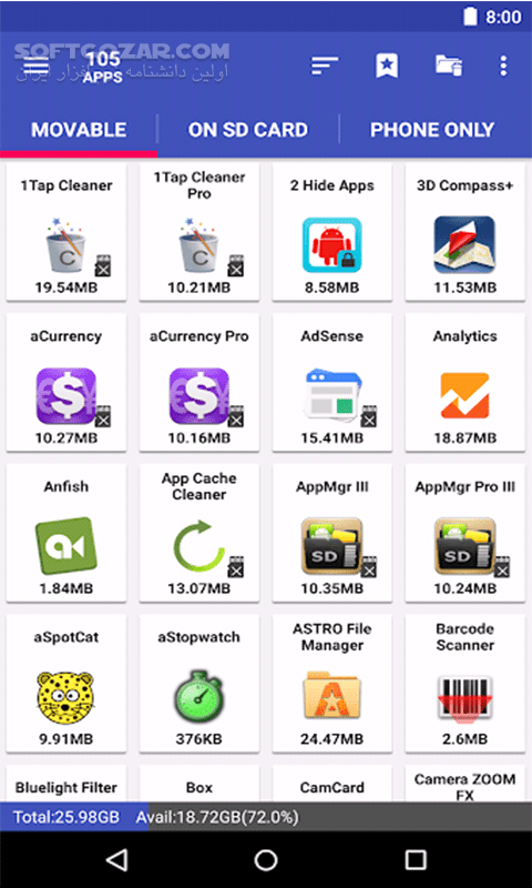 دانلود AppMgr Pro III 5.74 for Android +4.1 - دانلود مدیریت اپ برای اندروید - سافت گذر