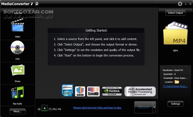 دانلود ArcSoft MediaConverter 8.0.0.21 - دانلود یک مبدل ویدیویی پرقدرت با توانایی تبدیل فرمت فایل های ضبط شده توسط گیرنده های دیجیتال - سافت گذر