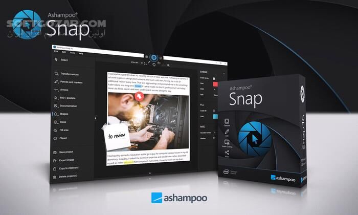 دانلود Ashampoo Snap 17.0.6 - دانلود تصویر برداری از محیط دسکتاپ - سافت گذر