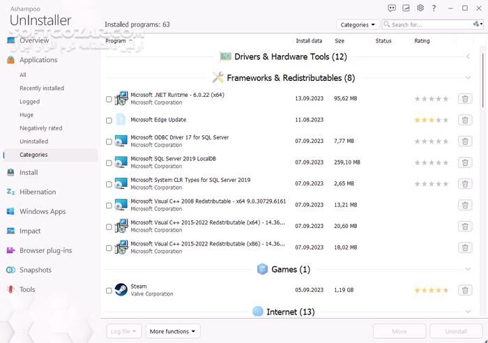 دانلود Ashampoo UnInstaller 16.00.02 - دانلود حذف برنامه های غیرضروری - سافت گذر