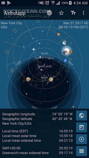 دانلود Astrolapp Planets and Sky Map 5.2.0.5 for Android +4.0.3 - دانلود آسترولپ برای اندروید - سافت گذر