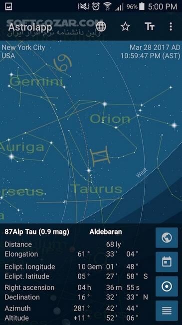 دانلود Astrolapp Planets and Sky Map 5.2.0.5 for Android +4.0.3 - دانلود آسترولپ برای اندروید - سافت گذر