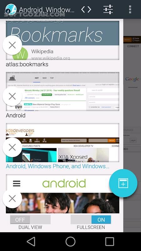 دانلود Atlas Web Browser Plus 2.1.0.2 for Android +4.0 - دانلود مرورگر اطلس برای اندروید - سافت گذر