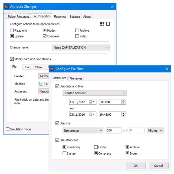 دانلود Attribute Changer 11.30a - دانلود تغییر دسته جمعی خصوصیات فایل ها و پوشه ها - سافت گذر