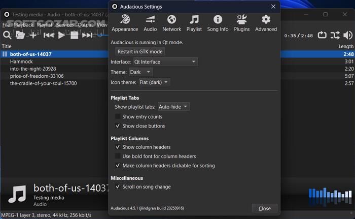 دانلود Audacious 4.5.1 - دانلود پلیر صوتی - سافت گذر