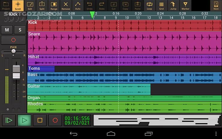 دانلود Audio Evolution Mobile Studio 4.6.6 for Android +2.3 - دانلود ضبط صدای نامحدود برای اندروید - سافت گذر