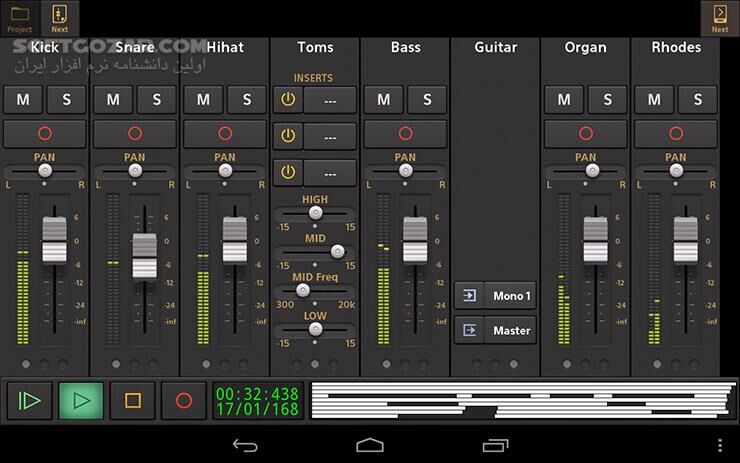 دانلود Audio Evolution Mobile Studio 4.6.6 for Android +2.3 - دانلود ضبط صدای نامحدود برای اندروید - سافت گذر