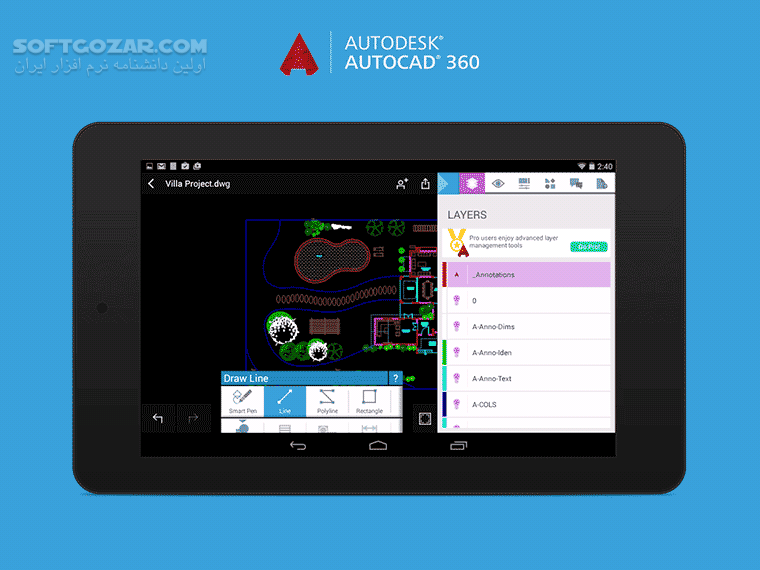 دانلود AutoCAD 360 Pro 6.18.1 for Android +7.0 - دانلود اتوکد موبایل برای اندروید - سافت گذر