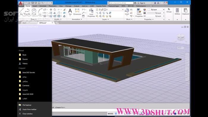 دانلود دوره آموزش ویدئویی اسرار اتوکد به زبان فارسی - دانلود آموزش اتوکد به زبان فارسی - سافت گذر