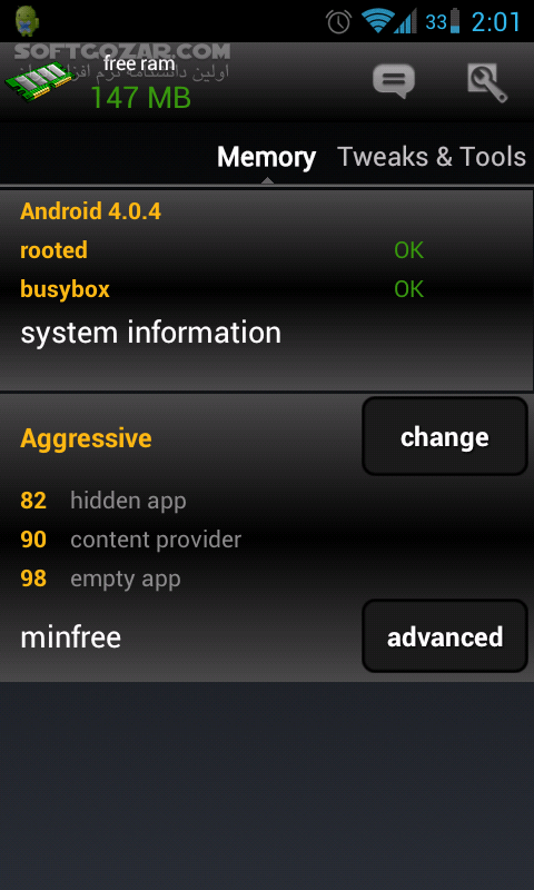 دانلود AutoKiller Memory Optimizer Pro 8.7.207 for Android +2.3 - دانلود بهینه سازی رم و افزایش فضای خالی برای اندروید - سافت گذر
