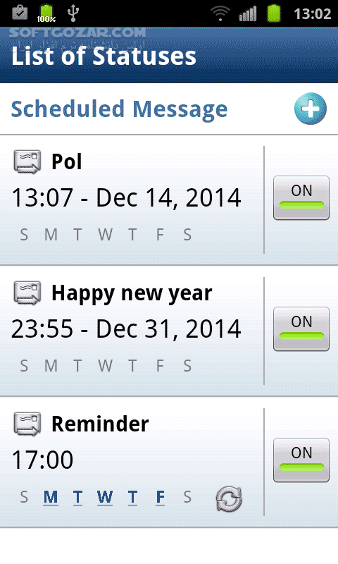 دانلود SMS Scheduler PRO 7.5.3 for Android +2.3 - دانلود ارسال پیامک خودکار برای اندروید - سافت گذر