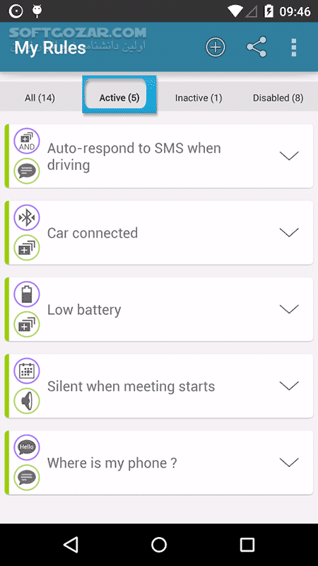 دانلود AutomateIt Pro 4.1.226 for Android +2.3 - دانلود اتومیت پرو برای اندروید - سافت گذر