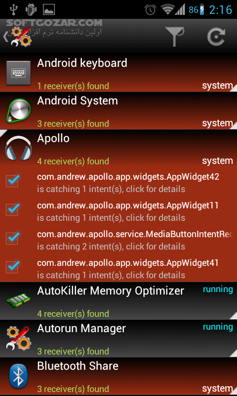 دانلود Autorun Manager Pro 4.4.104 for Android +2.3 - دانلود مدیریت استارت آپ اندروید برای اندروید - سافت گذر