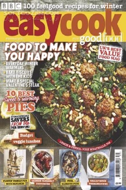 دانلود مجله تخصصی برای علاقه مندان به آشپزی - دانلود کتاب مجله BBC Easy Cook فوریه 2021 - سافت گذر