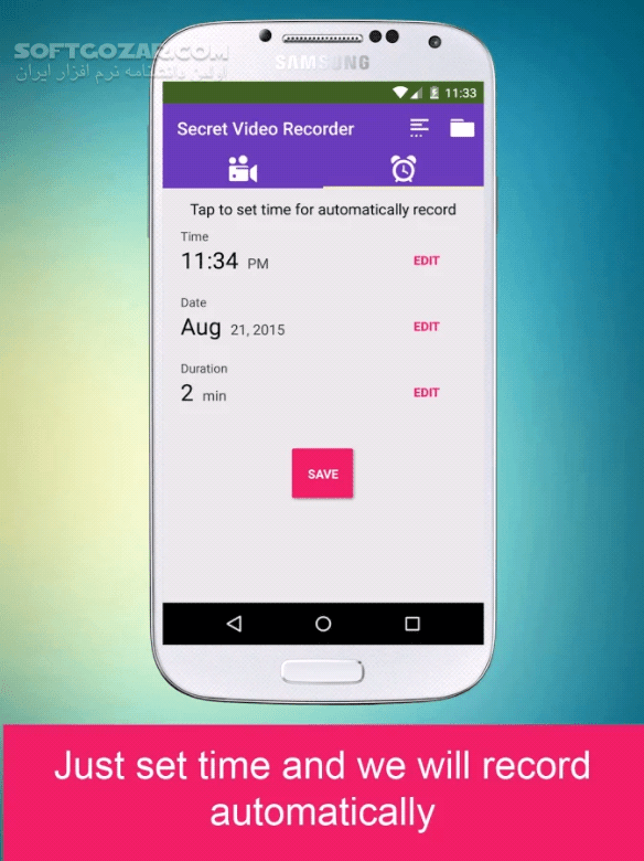 دانلود Background(Secret) Video Recorder Pro 1.3.1.0 for Android +4.0.3 - دانلود ضبط فیلم مخفیانه برای اندروید - سافت گذر