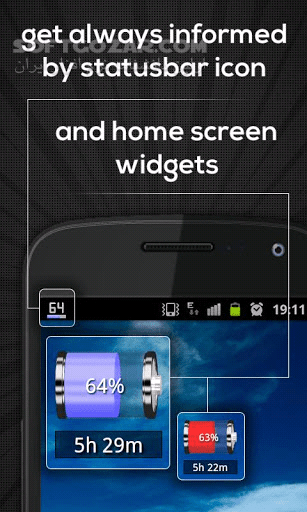 دانلود Battery Indicator Pro 2.7.6 for Android +2.1 - دانلود نمایش اطلاعات باتری برای اندروید - سافت گذر