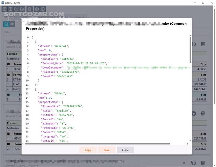 دانلود BetterMediaInfo 0.6.0 - دانلود ارائهٔ اطلاعات فنی فایل‌های صوتی و ویدئویی - سافت گذر