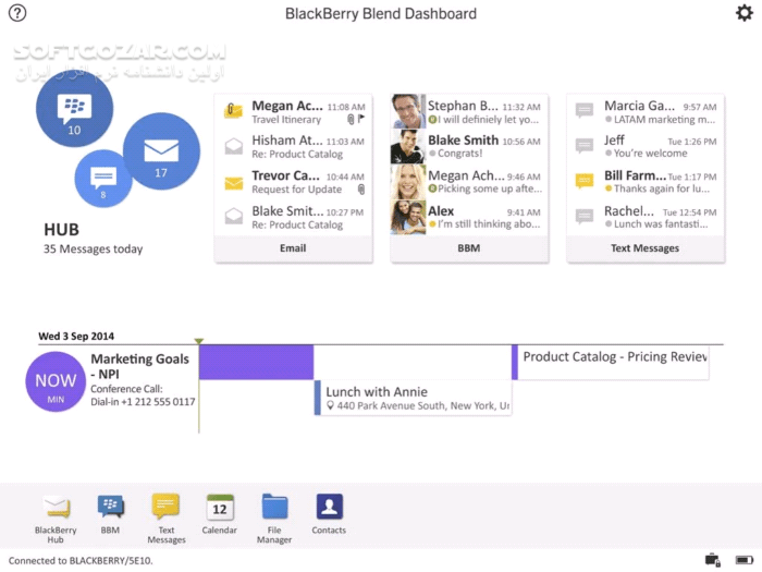 دانلود BlackBerry Blend 1.2.0.52 / Desktop 2.4.0.18 Win & Mac - دانلود برنامه مدیریت گوشی های بلک بری در دسکتاپ  - سافت گذر