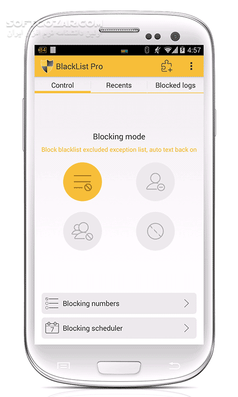 دانلود BlackList PRO 4.91 for Android +2.0 - دانلود بلاک لیست قدرتمند اندروید برای اندروید - سافت گذر