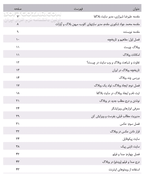 دانلود آموزش وبلاگ نویسی در بلاگفا - دانلود کتاب راهنمای ساخت، مدیریت و نکات وبلاگ نویسی حرفه ای - سافت گذر