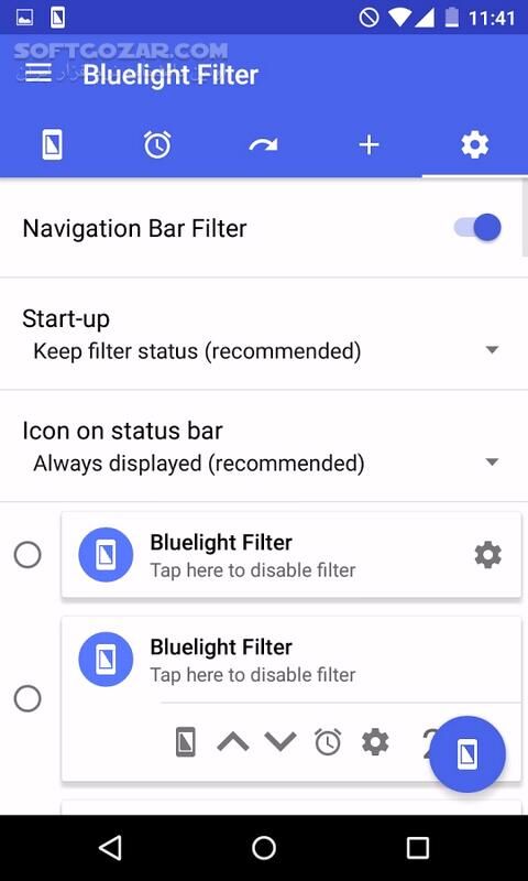 دانلود Bluelight Filter for Eye Care 6.5.14 Full for Android +5.0 - دانلود فیلتر آبی صفحه اندروید برای اندروید - سافت گذر