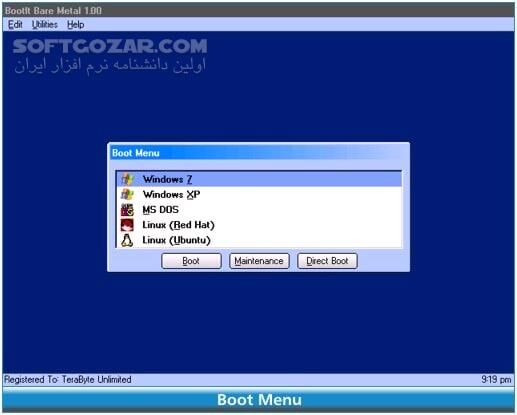 دانلود TeraByte Unlimited BootIt Bare Metal 1.92 - دانلود پارتیشن بندی و مدیریت بوت - سافت گذر