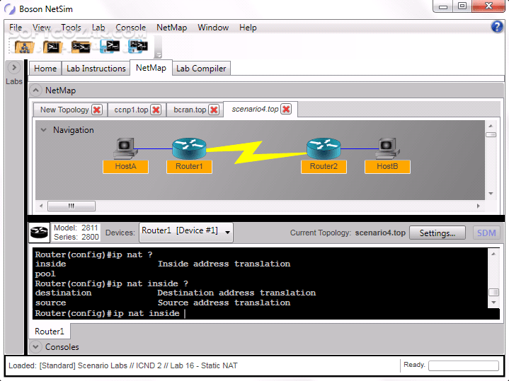دانلود Boson NetSim for CCNP 9.9.5231.17264 + Network Simulator 11.7.6487.20622 - دانلود یکی از بهترین نرم افزارهای شبیه سازی شبکه - سافت گذر